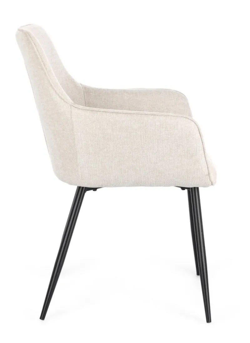 Bizzotto SEDIA IN TESSUTO BEIGE- CORA