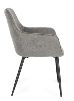 Clearance Bizzotto SEDIA IN TESSUTO GRIGIO SCURO - CORA