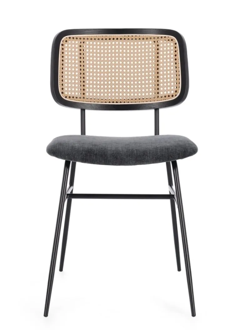 Bizzotto SEDIA IN TESSUTO GRIGIO SCURO - GLENNA