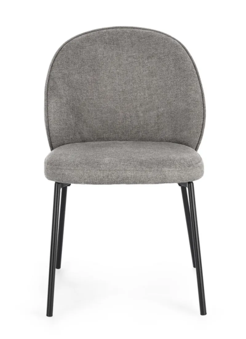 Bizzotto SEDIA IN TESSUTO GRIGIO SCURO - WENDY