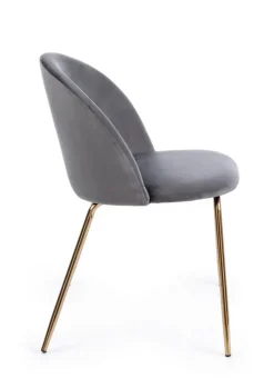 Best Bizzotto SEDIA IN VELLUTO GRIGIO SCURO - TANYA