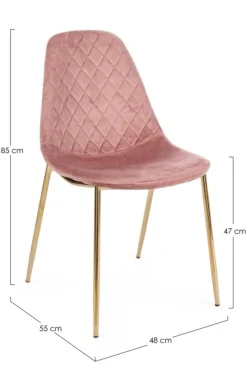 Online Bizzotto SEDIA IN VELLUTO ROSA - TERRY