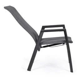 Bizzotto SEDIA RECLINABILE IN ALLUMINIO ANTRACITE JX55 - ETHAN