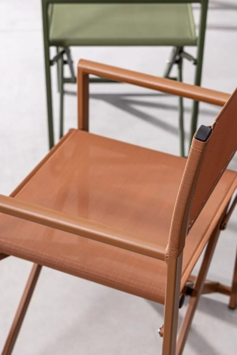 Best Bizzotto SEDIA REGISTA IN ALLUMINIO PECAN - TAYLOR