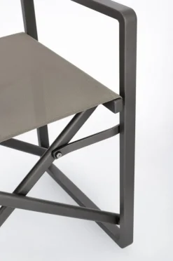 Discount Bizzotto SEDIA REGISTA IN ALLUMINIO ANTRACITE CX23 - KONNOR