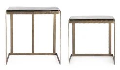 Best Bizzotto SET 2 TAVOLINI FINITURA OTTONE - ZAYLA