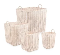 Discount Bizzotto SET4 CESTO 2M NARRA QU SBIANCATO