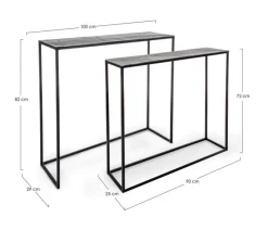 Bizzotto SET2 CONSOLLE IN ALLUMINIO - TAHIR