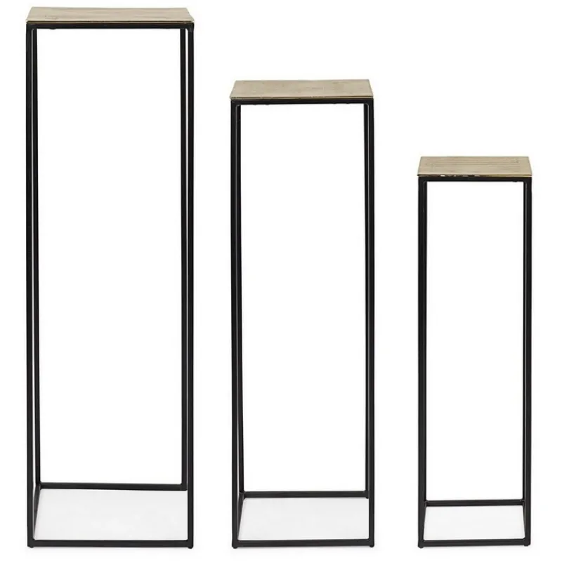 Clearance Bizzotto SET3 PORTA PIANTA IN ALLUMINIO - AMIRA
