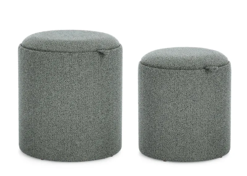 New Bizzotto SET2 POUF C-CONT SASHA C-VASS DARK