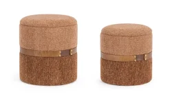 Clearance Bizzotto SET2 POUF CONTENITORE TANYA GINGER