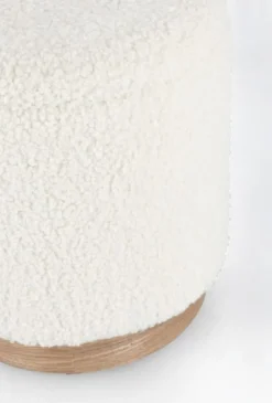 New Bizzotto SET2 POUF CONTENITORE ZOYA BIANCO TEDDY