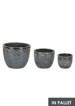 Hot Bizzotto SET3 P.VASO DUYEN SVAS ANTRACITE