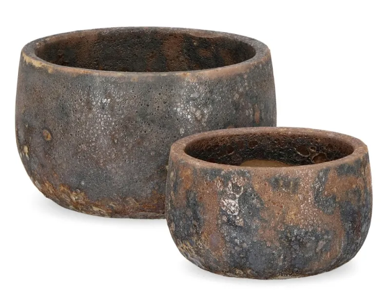 New Bizzotto SET2 P.VASO DUYEN TO RUSTY