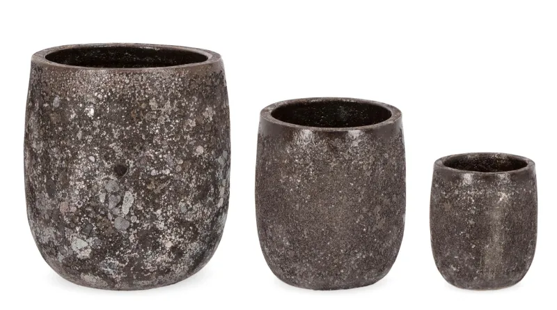 New Bizzotto SET3 P.VASO DUYEN TO RUSTY