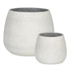 Outlet Bizzotto SET2 P.VASO EMEI BOMBATO BEIGE