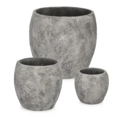 Best Bizzotto SET3 P.VASO MEILI BOMBATO GRIGIO