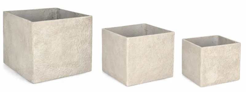 Online Bizzotto SET3 P.VASO MEILI QUADRATO ALTO BEIGE