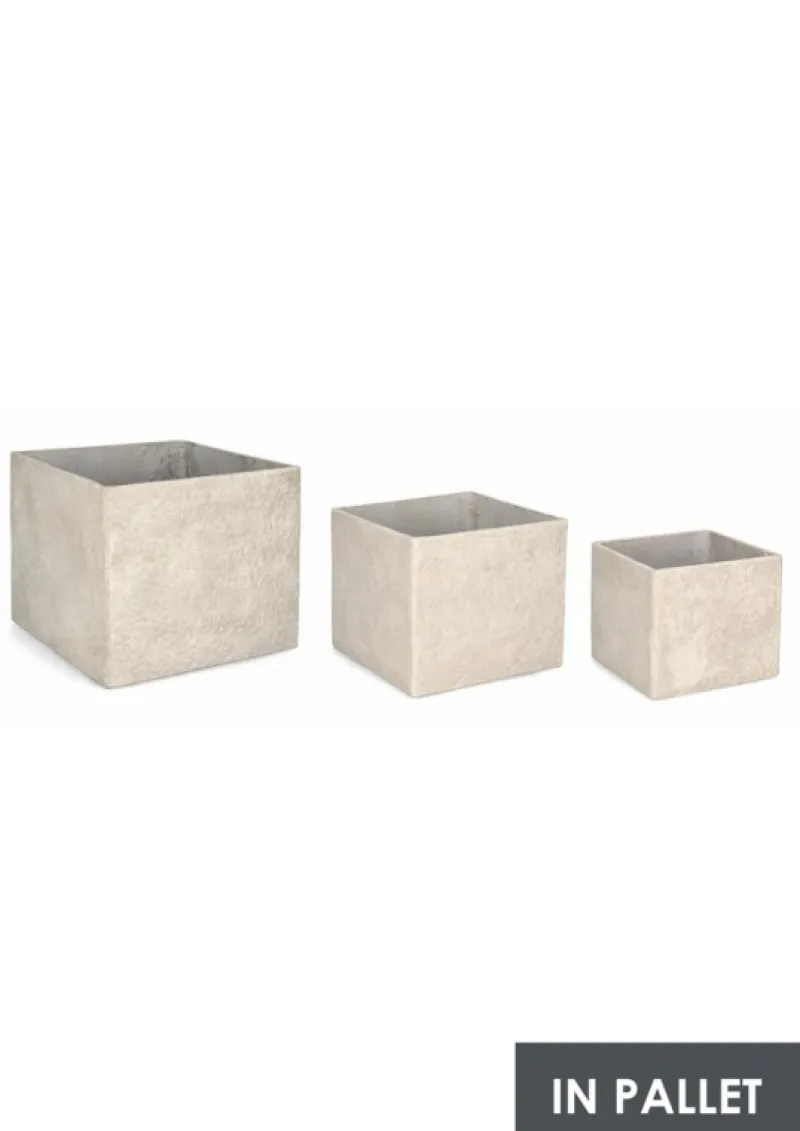 Online Bizzotto SET3 P.VASO MEILI QUADRATO ALTO BEIGE