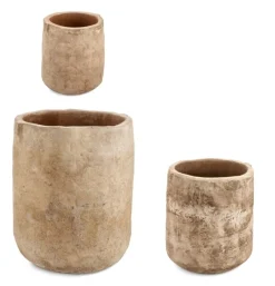 Best Bizzotto SET3 P.VASO MINH ALTO TERRACOTTA BRUNITA