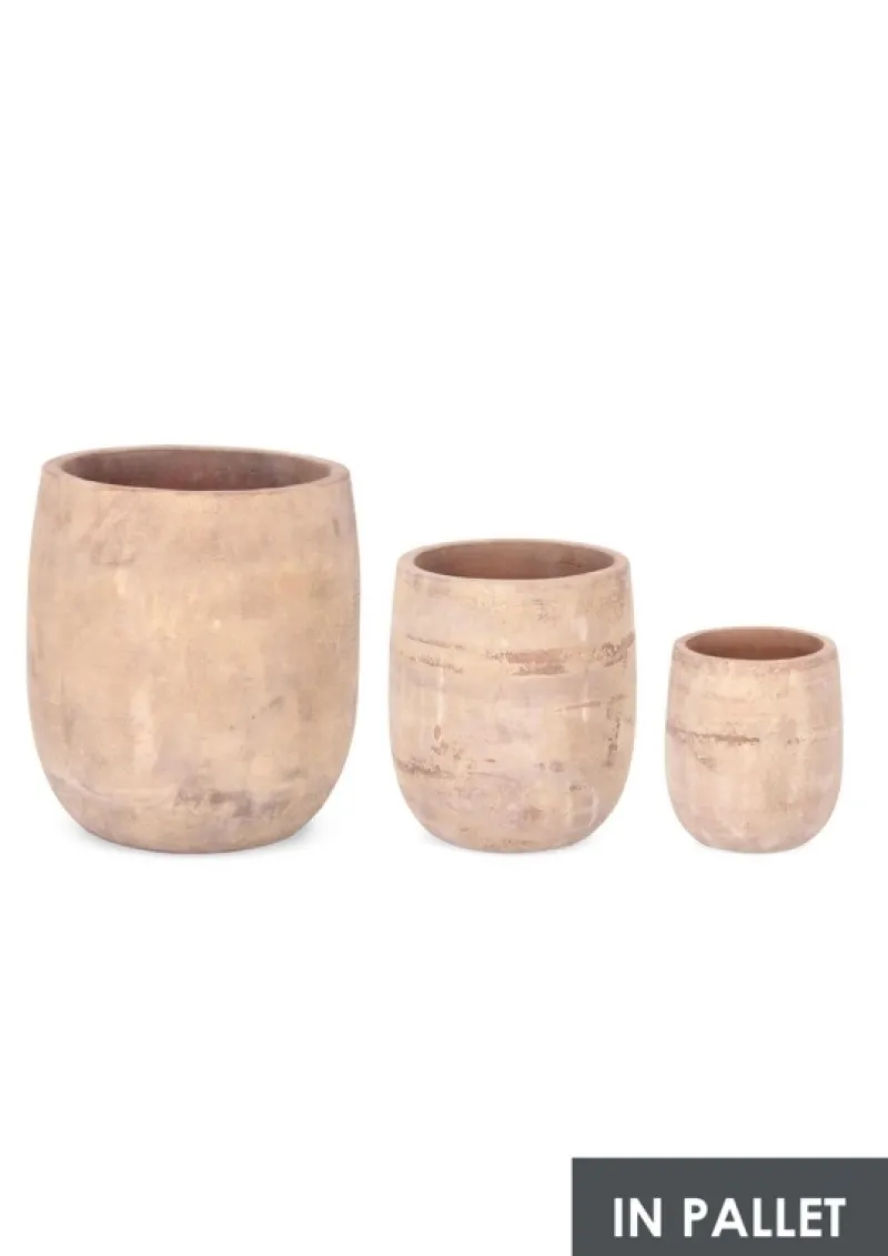 Outlet Bizzotto SET3 P.VASO MINH TO ALTO TERRACOTTA MARR