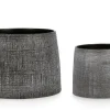 Clearance Bizzotto SET2 P.VASO PAPYRUS GRIGIO SCURO
