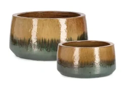 Discount Bizzotto SET2 P.VASO THRAN BASSO MELANGE OCRA