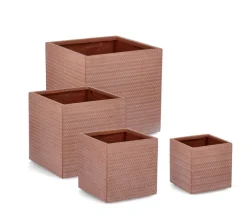 Bizzotto SET4 P.VASO TRESSAGE QU TERRACOTTA