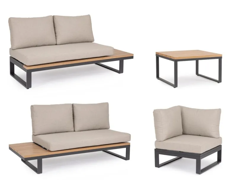 Outlet Bizzotto SET SALOTTO ANG. C-C ZELMAR ANTR. YK13