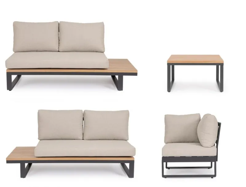 Outlet Bizzotto SET SALOTTO ANG. C-C ZELMAR ANTR. YK13