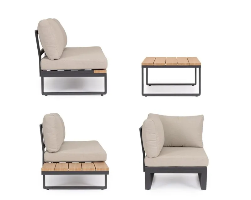 Outlet Bizzotto SET SALOTTO ANG. C-C ZELMAR ANTR. YK13