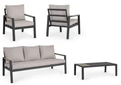 Bizzotto SET4 SALOTTO C-C ELNA ANTRACITE LH32