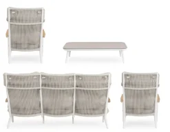 Clearance Bizzotto SET4 SALOTTO C-C IBISCO BIANCO WG20