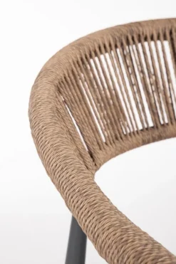 Clearance Bizzotto SET4 SALOTTO C-C JANDIA ANTRACIT/NATURAL