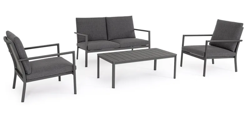 Hot Bizzotto SET4 SALOTTO C-C KONNOR ANTRACITE CX23