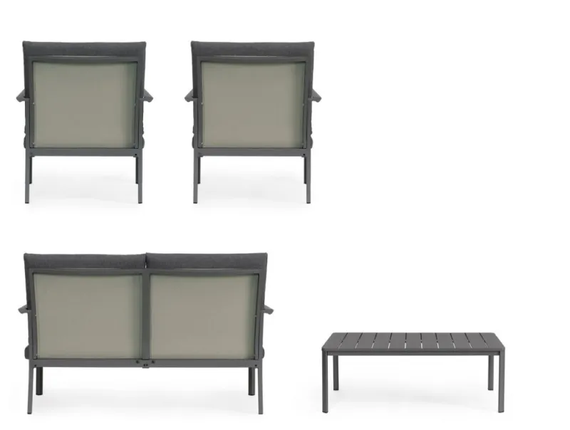 Hot Bizzotto SET4 SALOTTO C-C KONNOR ANTRACITE CX23