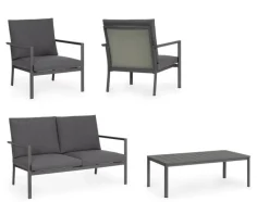 Hot Bizzotto SET4 SALOTTO C-C KONNOR ANTRACITE CX23