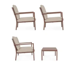 Outlet Bizzotto SET4 SALOTTO C-C KONNOR BARN
