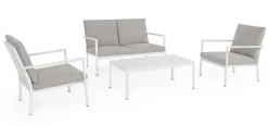 New Bizzotto SET4 SALOTTO C-C KONNOR BIANCO CX21