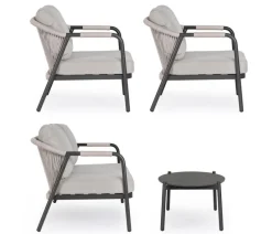 Bizzotto SET4 SALOTTO C-C MIRAVET ANTRACITE/KHAKI