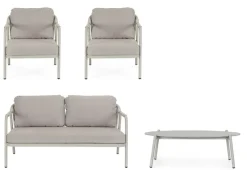 Outlet Bizzotto SET4 SALOTTO C-C MIRAVET SATURN