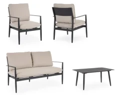 Hot Bizzotto SET4 SALOTTO C-C NEBULA ANTRACITE YK13