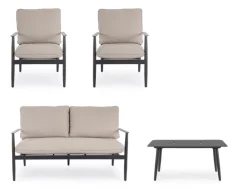 Hot Bizzotto SET4 SALOTTO C-C NEBULA ANTRACITE YK13