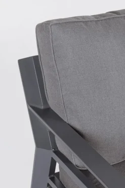 Discount Bizzotto SET4 SALOTTO IN ALLUMINIO ANTRACITE PG61 - HENDRIX