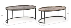 Sale Bizzotto SET2 TAVOLINI IN ALLUMINIO X26 - AMIRA