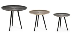 Best Bizzotto SET3 TAVOLINI IN ALLUMINIO - TAHIR