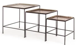 Bizzotto SET3 TAVOLINI IN ALLUMINIO - AMIRA
