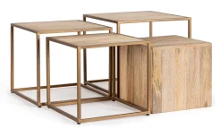 Online Bizzotto SET4 TAVOLINI IN LEGNO - JAIDEV