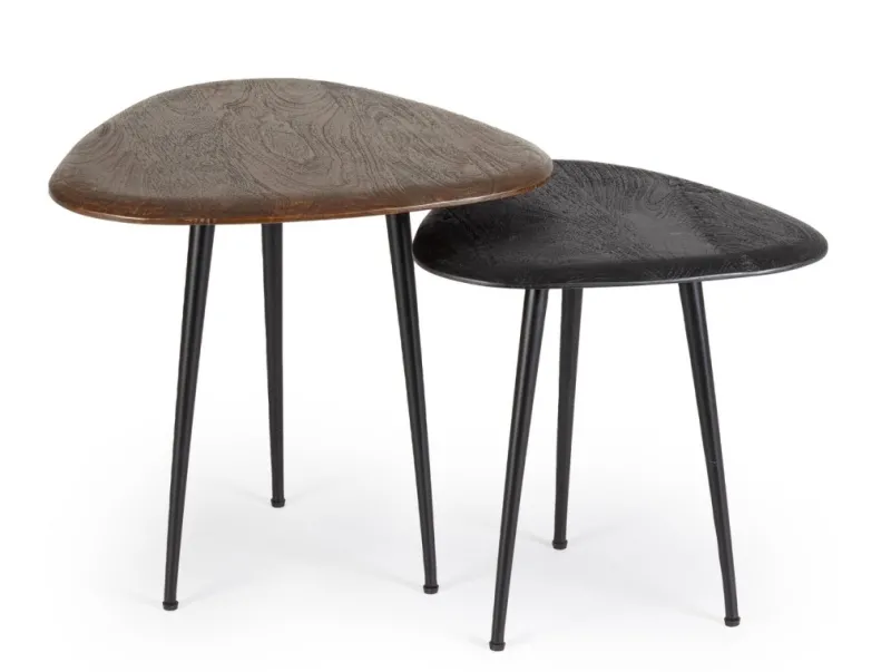 Discount Bizzotto SET2 TAVOLINI IN LEGNO - MAYO