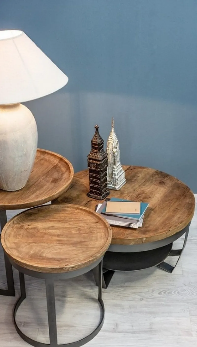 Discount Bizzotto SET2 TAVOLINI IN LEGNO - NARVIK